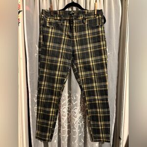 Wild Fable Yellow and Black Plaid Pants